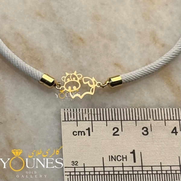 دستبند گاو فانتزی طلا لیزری